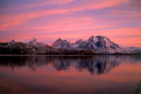 Torres del Paine Massif at sunset